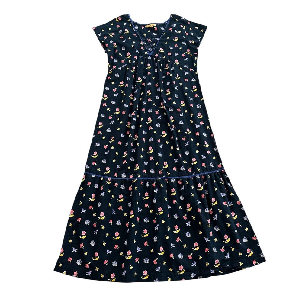 April Cornell Floral Midi Dress Size M/L